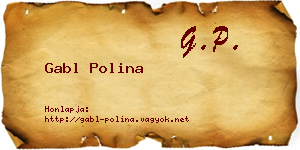 Gabl Polina névjegykártya